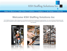 Tablet Screenshot of kshstaffing.com